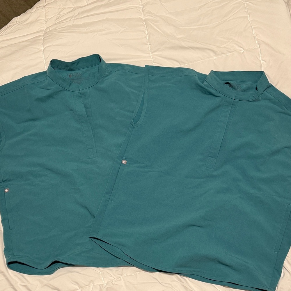 Figs Teal Rafaela Scrub Tops